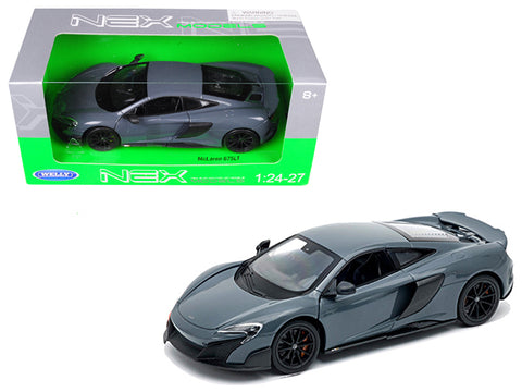 McLaren 675LT Coupe Gray 1/24-1/27 Diecast Model Car by Welly