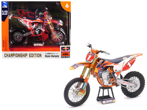 KTM 450 SX-F #1 Ryan Dungey \"Red Bull Factory Racing\" Championship Edition 1/10 Diecast Motorcycle Model by New Ray