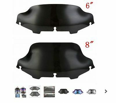 8″ Motorcycle Wave Windshield Windscreen For 1996-2013 Harley FLHT FLHX Touring