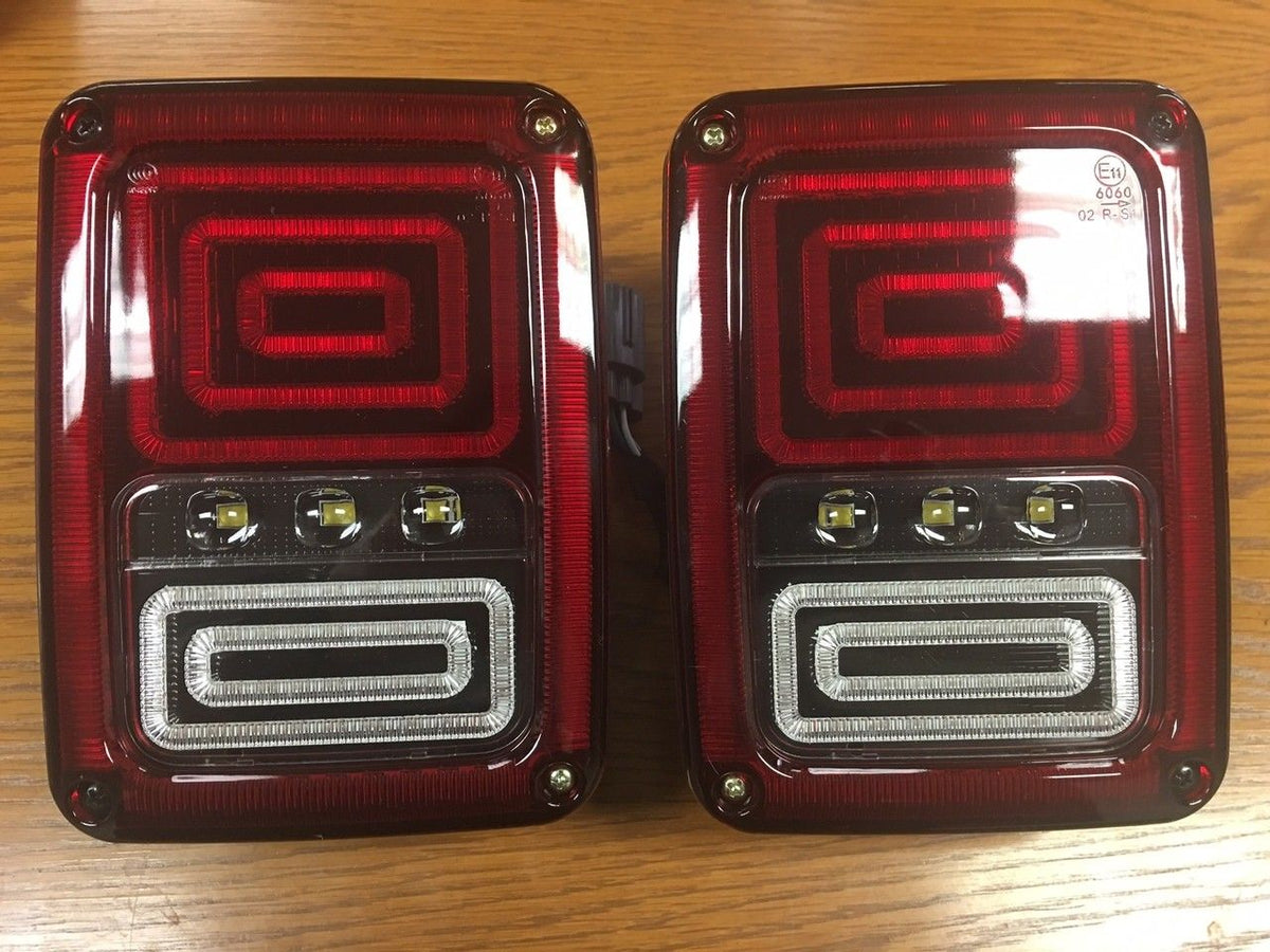 For Jeep Wrangler JK 2007-2017 Led Tail Lights Brake Turn Signals Rear Lamps EU