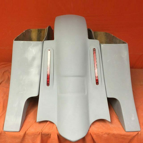Honda Shadow Sabre 1100 6″ Saddlebags Out & Down LED Rear Fender Dual Cut Out