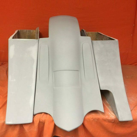 Honda Shadow Sabre 1100 6″ Saddlebags Out & Down Bags Rear Fender Right Cut Lids