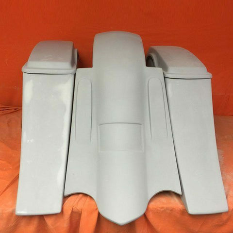 Honda Shadow Sabre 1100 6″ Saddlebags Out & Down Rear Fender No Cut Out 6.5 Lids