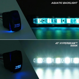 Aquatic Series 50" Single Row 240W LED Light Bar With Blue Backlight