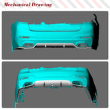Carbon Fiber Car Rear Bumper Lip Spoiler Diffuser Body Kit for BMW G30 G38 M Sport Sedan 4 Door 2017 2018 2019 540i Non Standard