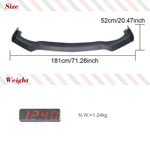 Carbon Fiber Car Front Lip Spoiler Splitters for Infiniti Q50 Sport Sedan 4 Door 201-2022 Car Front Chin Spoiler Lip Splitters