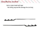 4PCS DRY Carbon Fender Vents Trim Side Fender Air Vents Strip For Maserati Levante Coupe Base Sport S Sport Diesel 2017 2018