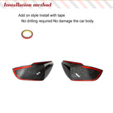 Prepreg Dry Carbon Fiber Rearview Side Mirror Cover for Ford Mustang GT500 2015-2023 Car Accessories With Turn Signals Assist