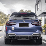 Dry Carbon Fiber Rear Bumper Diffuser Spoiler Side Flaps Splitters Bumper Guard Protector Accessories for BMW X3M F97 FRP 2022+