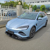 3Pcs Car Front Bumper Lip Spoiler Splitter Diffuser Cover Canards Gloss Black Body Kit Tuning ABS For BYD Seal EV 2022 2023 2024