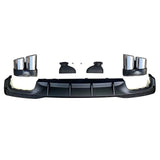 Car Rear Body Kits Rear Bumper Diffuser Lip For Audi A7 Sline Quattro Sportback 4 Door 2019 2020 Non S7 with Exhaust Tips PP