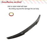 A6 Carbon Fiber Trunk Spoiler for Audi A6 C8 Base & Sline S6 Sedan 2019-2022 Trunk Lip Spoiler Rear Wing Spoiler HighKick Lip