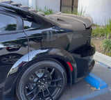 Fit 2015-21 Dodge Charger Highkick Style Real Carbon Fiber Deck lid Ducktail Highkick Spoiler Trunk Spoiler