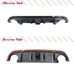 ABS Black Car Rear Diffuser for Infiniti Q50 Base & Sport Sedan 2014-2017 Lower Bumper Lip Spoiler Body Kits With Brake Light
