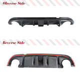 ABS Black Car Rear Diffuser for Infiniti Q50 Base & Sport Sedan 2014-2017 Lower Bumper Lip Spoiler Body Kits With Brake Light
