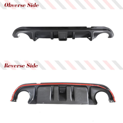 ABS Black Car Rear Diffuser for Infiniti Q50 Base & Sport Sedan 2014-2017 Lower Bumper Lip Spoiler Body Kits With Brake Light