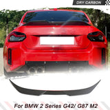 Car Rear Trunk Racing Spoiler for BMW 2 Series G42 G87 M2 Coupe 2020-2022 Dry Carbon Fiber Rear Duck-Tail Spoiler Wing