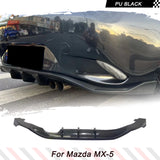 PU Black Primer Car Rear Bumper Diffuser Splitters for Mazda MX5 MX-5 ND Miata 4th Generation Car Rear Diffuser Tuning Diffuser