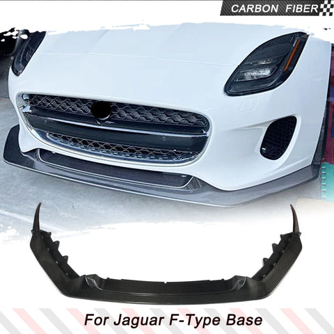 Car Front Bumper Lip For Jaguar F-TYPE Base 2017-2019 Carbon Fiber Front Bumper Lip Spoiler Splitter Racing Body Kits