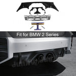 Carbon Fiber Rear Bumper Lip Diffuser Spoiler Middle Outlet Exhaust Baffle Alloy Heat Shield Bracket For BMW M2 G87 2023+ FRP