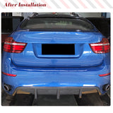 Carbon Fiber Car Auto Rear Bumper Lip Diffuser Spoiler for BMW X6 E71 35i SUV Standard Bumper 2008 - 2013