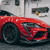 For Toyota GR Supra A90 A91 MK5 Carbon Fiber Car Front Bumper Wind knife Splitter Spoiler Canard Air Knife Surround Trim Body Kit