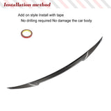 Carbon Fiber Rear Spoiler Body Kits For Benz C-Class W205 C200 C63 AMG 2015-2019 Rear Trunk Racing Spoiler Wing Highkick Lip