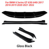 For BMW 6 Series GT G32 630 640 2017-2022 Car Body Kit Front Bumper Splitters Lip Spoiler Side Skirts Extensions Rear Wrap Angle