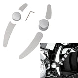 Chrome Curved Swingarm Frame Inserts & Pivot Bolt For Harley Softail Fat Boy Deuce FLSTF FLSTN 2000-2007