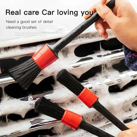 5Pcs Car Wash Brush Soft Brush Detail Brush Automotive Interior Cleaning Tools Air Conditioner Air Outlet Cleaning Brush