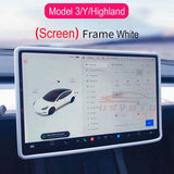 For Tesla Screen Protector Silicone Frame Display Edge Body Cover Central Control Accessories For Tesla Model 3 Y 2024 2023 2022