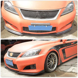 Carbon Fiber Car Front Bumper Lip Spoiler Chin Protector for Lexus IS F Base Sedan 4-Door 2011 2012 Racing Head Bumper Mudguard