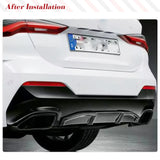 Rear Bumper Diffuser Lip Spoiler for BMW 4 Series G22 G23 M-Sport Coupe 2021 2022 Carbon Fiber Car Rear Diffuser Lip Chin Guard
