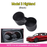 Cup Holder for Tesla Model 3 Y Highland Center Console Storage Box Armrest Organiser Non-slip Insert Phone Holder Accessories
