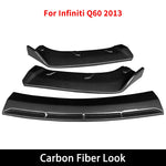 Guard Front Bumper Lip Chin Tuning Deflector Exterior Part  Infiniti Q60 2013 Protector Facelift Car Styling Accessories
