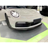 Carbon Fiber Front Bumper Chin Lip Spoiler Car Style Body Kits Accessories For Porsche 911 992 2022+