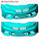 Carbon Fiber Car Front Bumper Lip Spoiler for BMW F87 M2C Competition 2018-2020 Car Front Bumper Lip Spoiler Splitters Guard