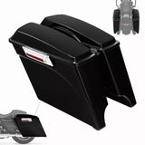 Motorcycle 5" Extended Hard Saddlebags Saddle Bags w/ Lids For Harley Touring Models 1993-2013 Electra Road Street Glide FLTR