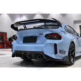 Dry Carbon Fiber AD-R3 Style Swan Neck Wing Spoiler Trunk Lip Splitter Body Kit for BMW G87 M2 2023+