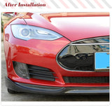 Car Front Bumper Lip Spoiler Splitters for Tesla Model S Sedan 4 Door 2012 - 2017 Carbon Fiber / FRP Car Body Kits Bumper Guard