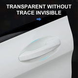 8PCS Universal Car Door Handle Bowl Scratch Protective Stickers Transparent Car Handle Anti-collision Protection Strip