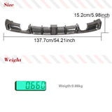 Carbon Fiber / FRP Rear Diffuser for BMW 3 Series F30 F35 M Sport 2012-2018 Car Rear Bumper Lip Spoiler Body Kit with Light