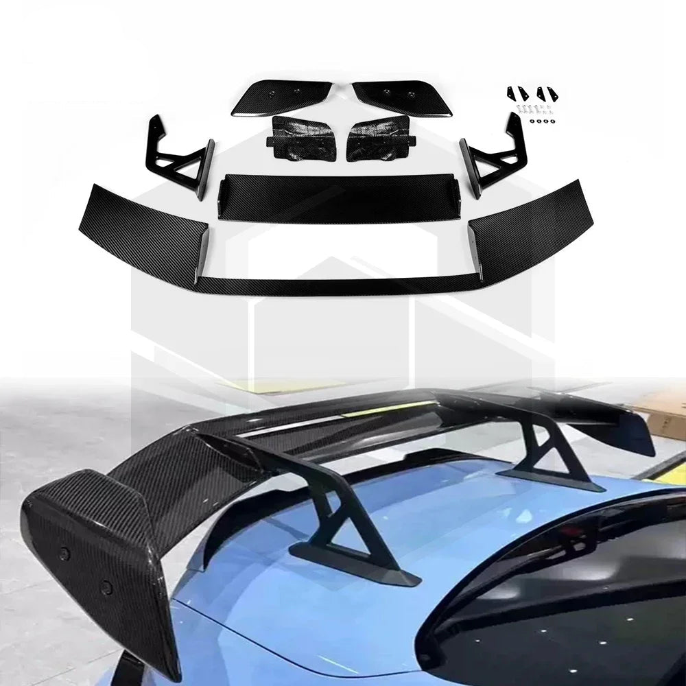 Dry Carbon Fiber AD-R3 Style Swan Neck Wing Spoiler Trunk Lip Splitter ...