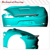 Carbon Fiber Trunk Racing Spoiler for Porsche 718 Boxster Base/ S/GTS Convertible 2016-2019 Rear Trunk Roof  Wing No for Cayman