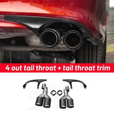 For Honda Civic 11th Gen 2022 Silencer 4 Outlet Car Tip Rear Side Diffuser Bumper Lip Spoiler Exhaust Pipe Splitter JDM Body Kit