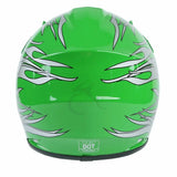 Motorcycle Youth Kids Helmet Green Flame Dirt Bike ATV Motocross Helmet MX+Goggles+Gloves capacete moto Gifts full face kask