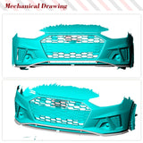 Real Carbon Fiber Car Front Lip Chin Spoiler For Audi A4 B9 S-LINE S4 B9.5 Sedan 2020-2023 Car Front Bumper Splitters Lip