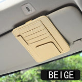 Car Sun Visor Organizer Multi-Pocket Business Card Storage Management Sunglasses Holder Visor Accessories Auto Interior