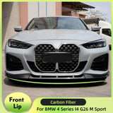 Car Front Bumper Lip Spoiler for BMW 4 Series I4 G26 M Sport Gran Coupe 2021-2023 Carbon Fiber Front Lip Splitters Chin Guard
