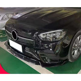 For Mercedes Benz E Class W213 E260 E300 E350 2021+ Car Front Bumper Splitter Front Lip Chin Spoiler Diffuser Parts Carbon Fiber